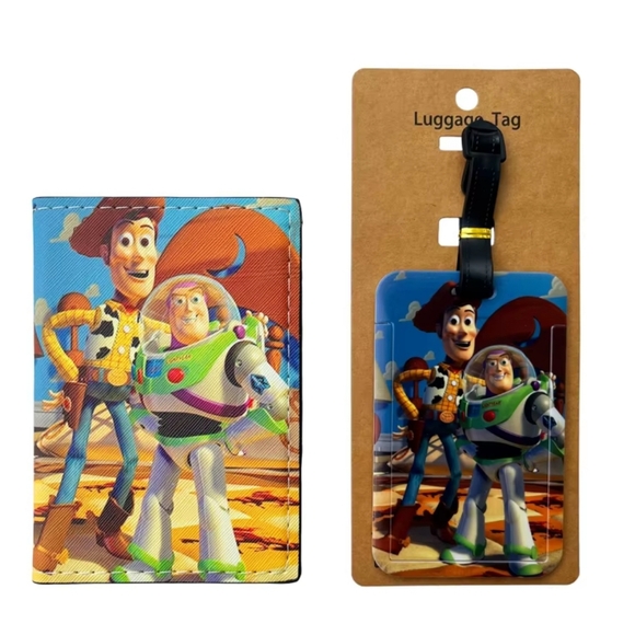 Toy Story Buzz and Woody Passport and Luggage Tag Perfect for Toy Story Fans! - Picture 1 of 4